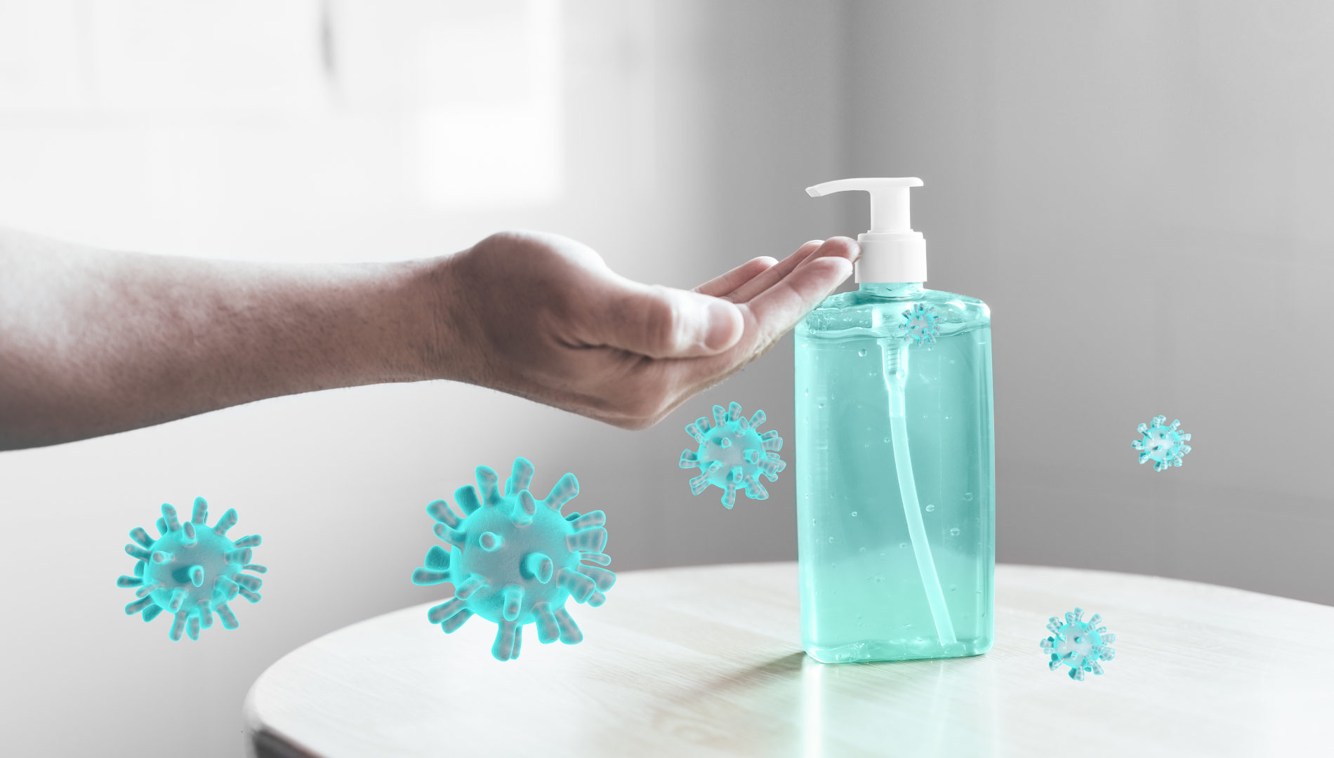 Hand sanitizer gel against Coronavirus