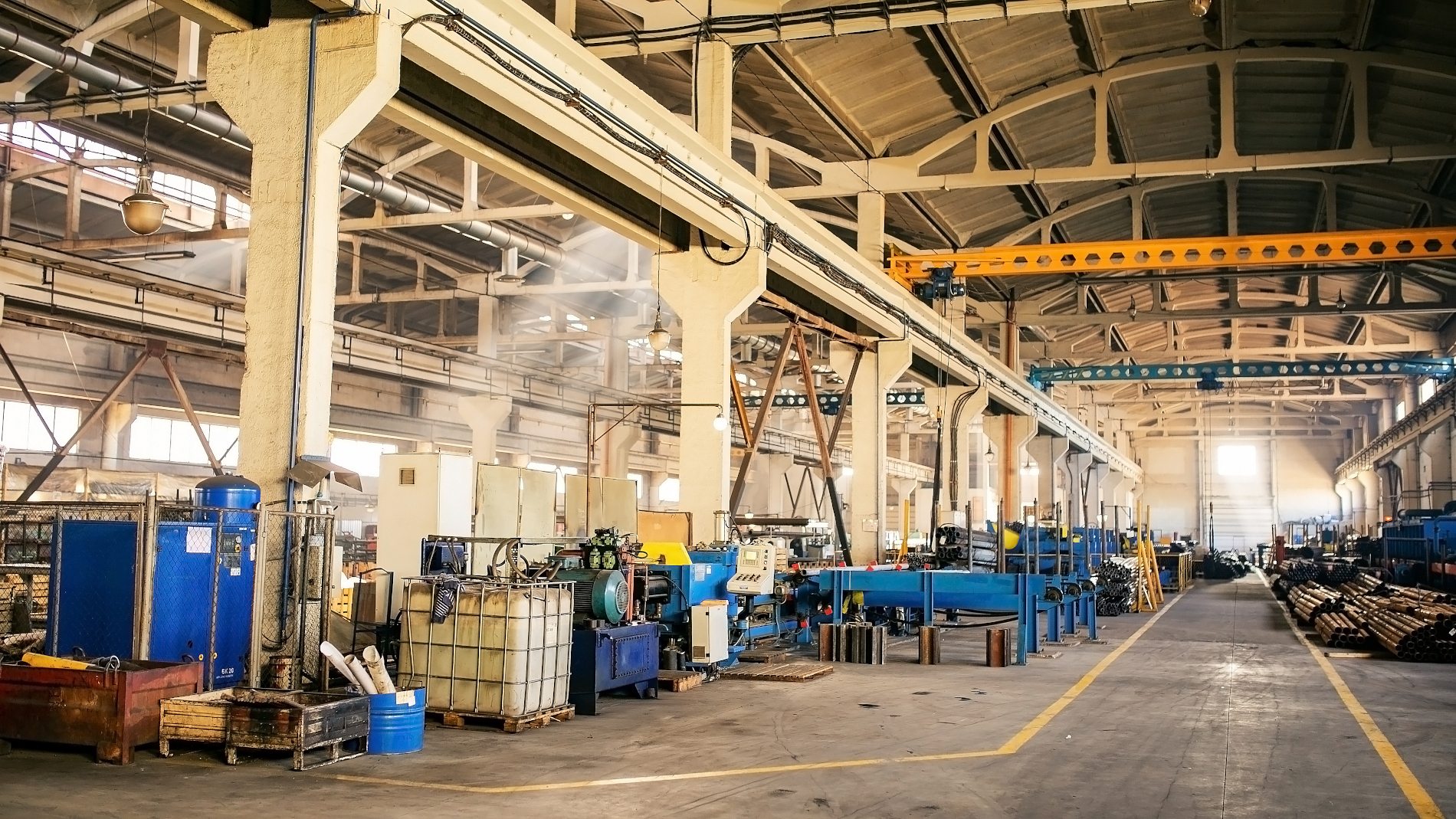 Equipment for the production. Manufacturing facility. Metalworking plant